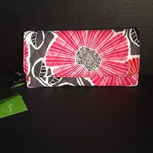 Vera Bradley Trifold Wallet Cheery Blossoms